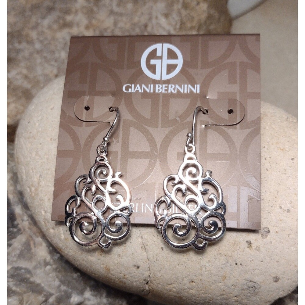 Giani Bernini Sterling Silver .925 Scroll Dangle Earrings $90.